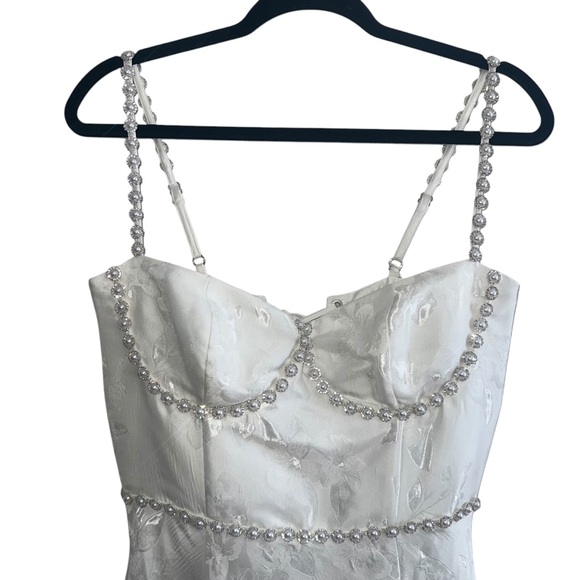 NEW NWT V. Chapman Cora Midi Dress In White Baroque Floral - Picture 4 of 11